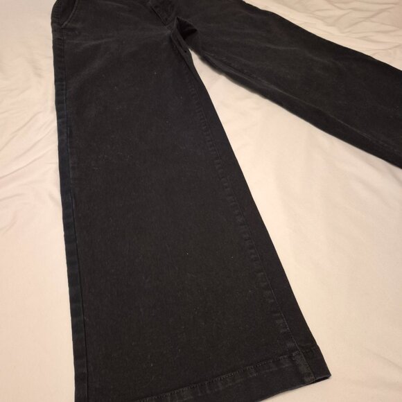 Oak and Front Wide leg Black Jeans Size Large - Picture 2 of 6